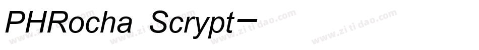 PHRocha Scrypt字体转换